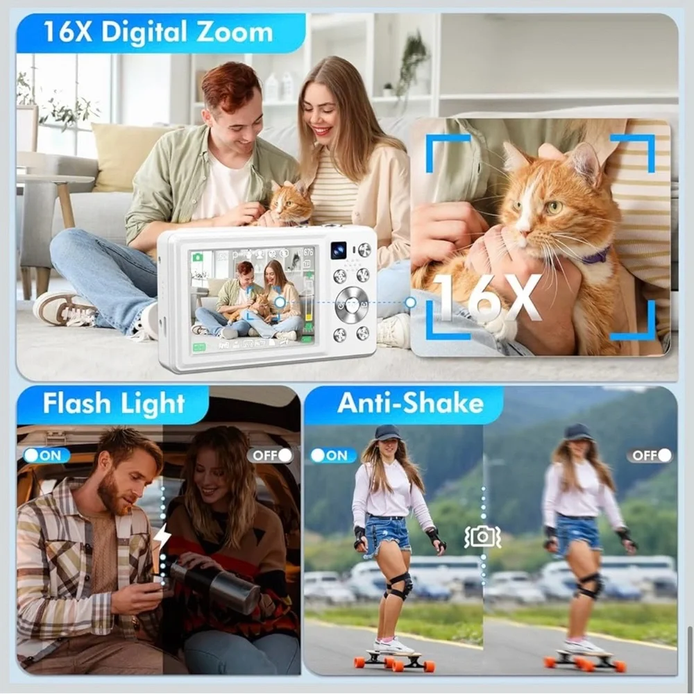 4K Ultra HD Digital Camera - White